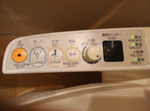 Toilet buttons - Hit the right one or you may 'hurt' yourself :P